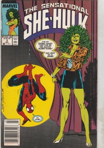 The Sensational She-Hulk #3 (1989) Amazing Spider-Man! High-grade! VF/NM Wow!