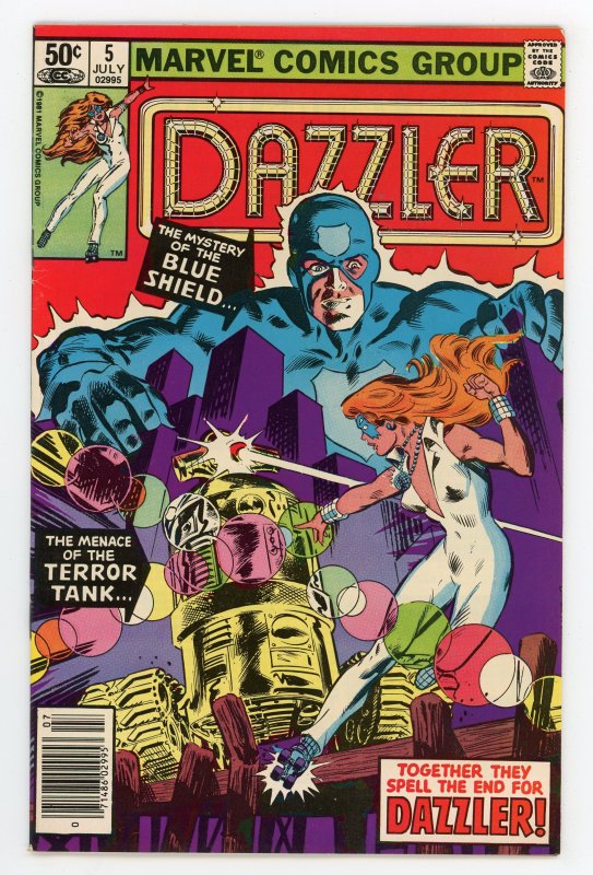 Dazzler #5 Tom DeFalco 1st Blue Shield Newsstand VF+