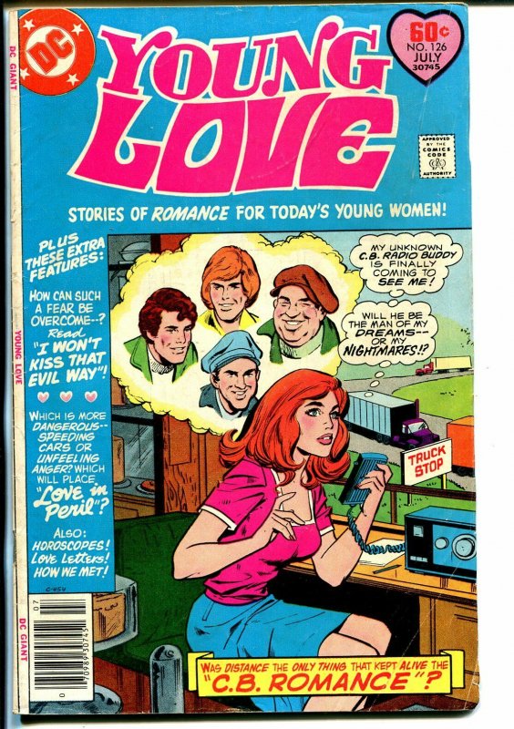 Young Love #126 1977-DC-CB radio cover-auto race-Ric Estrada-Colletta-VG