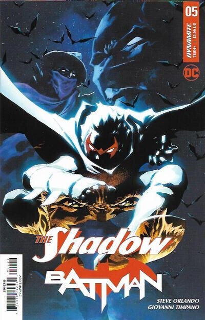 The Shadow / Batman #5 Variant Cover - 2018 Signed art by Philip Tan