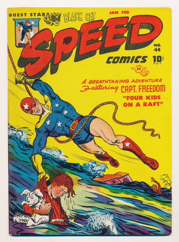 Speed Comics (1941 Brookwood) #44 VF Last issue in the series, hard to find