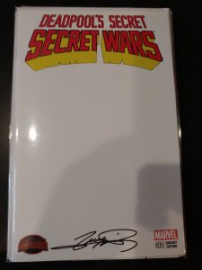 DEADPOOL'S SECRET WARS #1 VARIANT SIGNED BY GEORGE PEREZ WITH COA