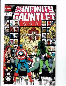 The Infinity Gauntlet COMPLETE Marvel Comics Ser # 1 2 3 4 5 6 NM 1st Print J113