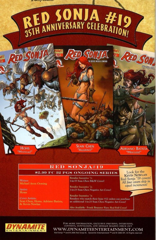 Red Sonja Annual #1 Cover C (2006) New