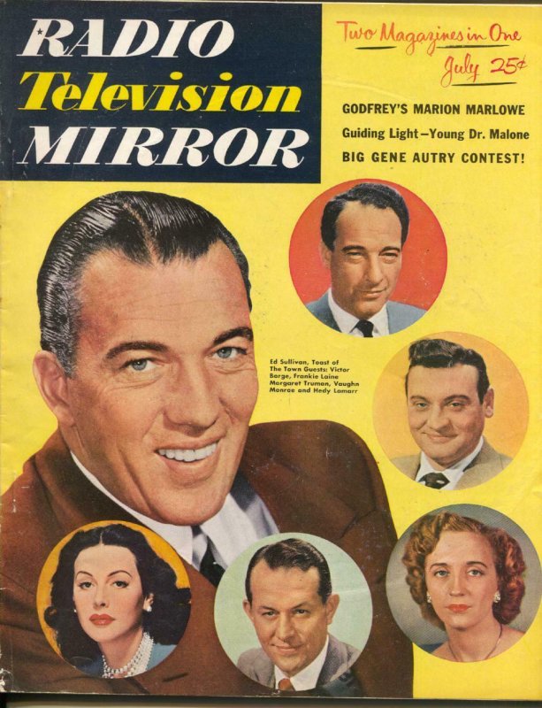 Radio And Television Mirror-Ed Sullivan-Victor Gorge-Hedy Lamarr -July-1951