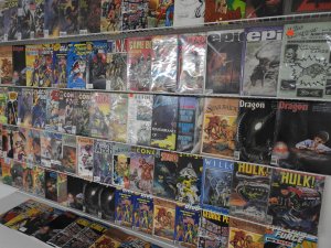 Huge Lot 100 Magazines W/ Hulk, Conan, Dragon, +More! Avg FN Condition!