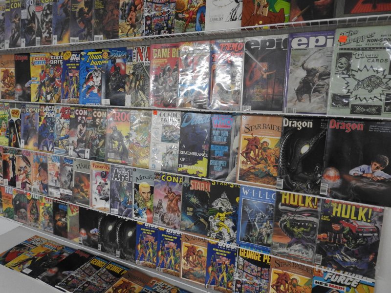 Huge Lot 100 Magazines W/ Hulk, Conan, Dragon, +More! Avg FN Condition!