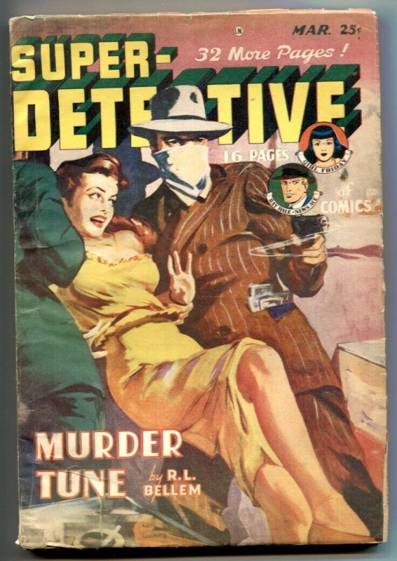 Super-Detective March 1949- Murder Tune- comics FN+