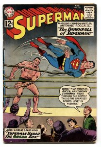 SUPERMAN #155-1962-AUGUST-WRESTLING COVER comic book VG- 