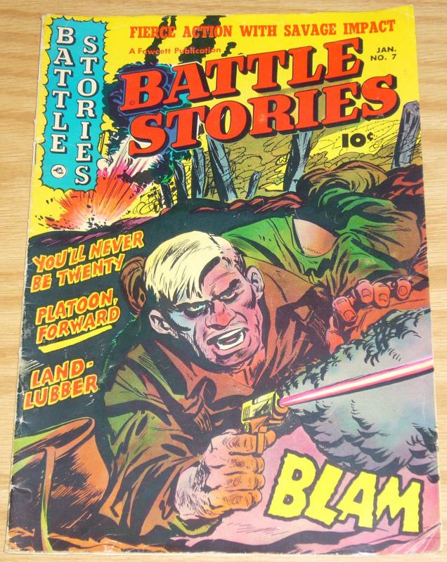 Battle Stories #7 VG+ january 1953 - golden age fawcett war comic 