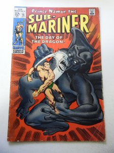 Sub-Mariner #15 (1969) VG Condition centerfold detached at 1 staple