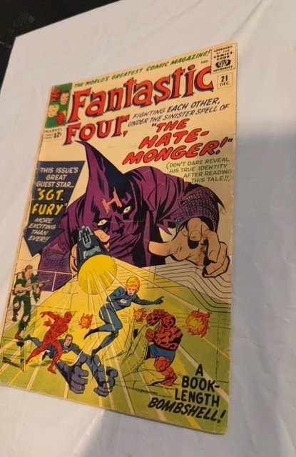 Fantastic Four #21 (1963)The hate Monger/Sgt Fury app small spine roll