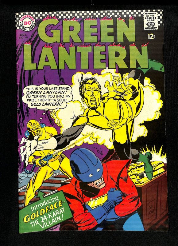Green Lantern #48 1st Appearance Goldface Marvel!