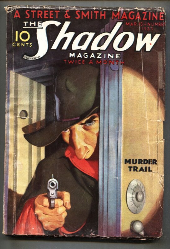 SHADOW PULP-Murder Trail-MARCH 15 1933-MAXWELL GRANT-G/VG