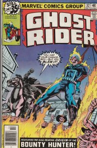 Ghost Rider # 32 Newsstand Cover FN/VF Marvel 1978 Origin Of Bounty Hunter [B4]