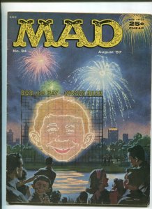 MAD #34  (4.0) 1957 FIREWORKS  COVER