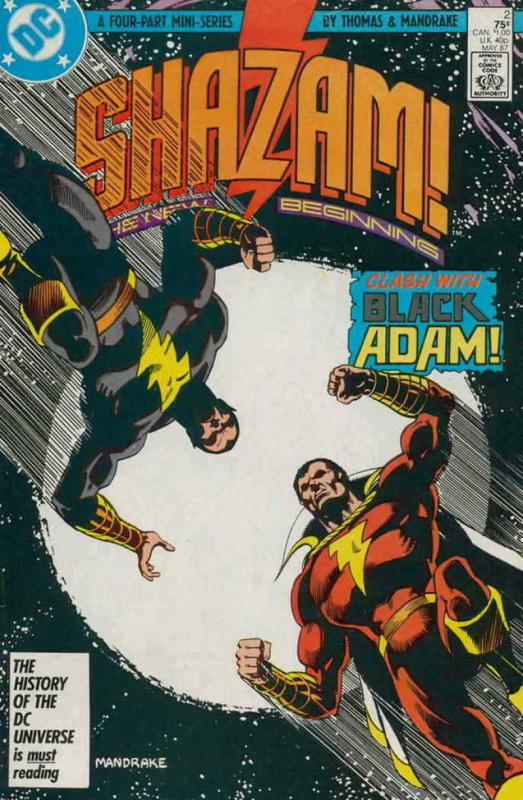 SHAZAM #2, FN+ Captain Marvel, Tom Mandrake, New Beginning, 1987 