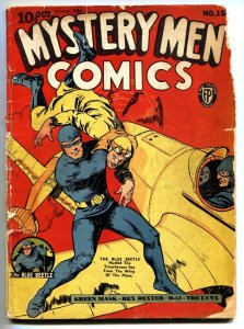 Mystery Men #15 1940-Fox-Blue Beetle-Green Mask-GEORGE TUSKA RARE