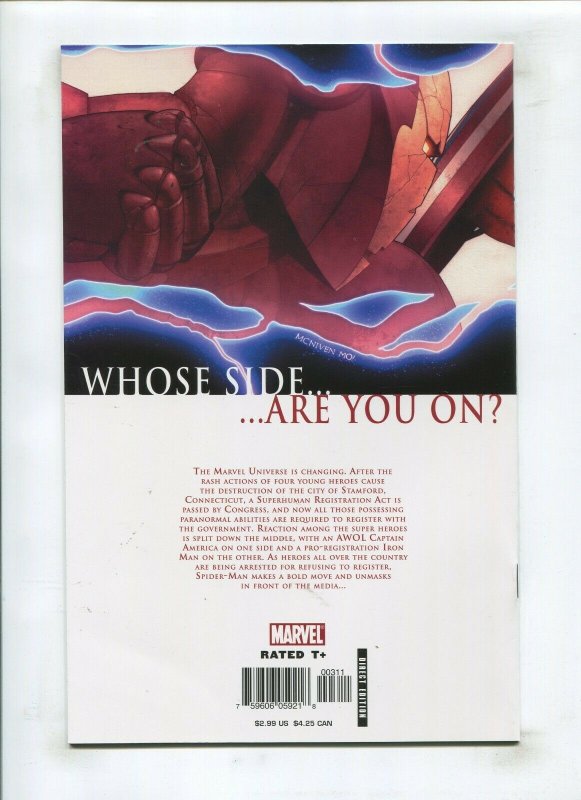 CIVIL WAR #3 (9.2) *FISHERMAN* MARVEL COMICS EVENT 2006