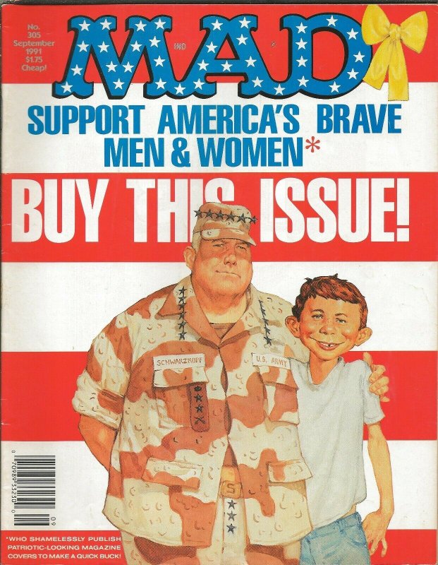 ORIGINAL Vintage Sep 1991 Mad Magazine #305 Norman Schwarzkopf 70989332300