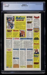 Spawn #1 CGC NM 9.4 White Pages Newsstand Variant McFarlane!