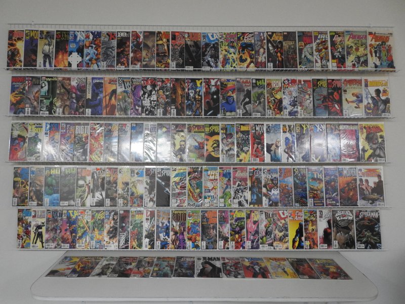 Huge Lot of 130+ Comics W/ X-Men Avengers, Spiderman, Avg. VF+ Condition