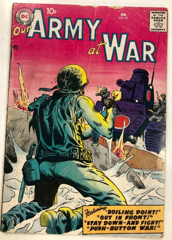 OUR ARMY AT WAR 67 (February 1958) GOOD Severin, Drucker, Kubert