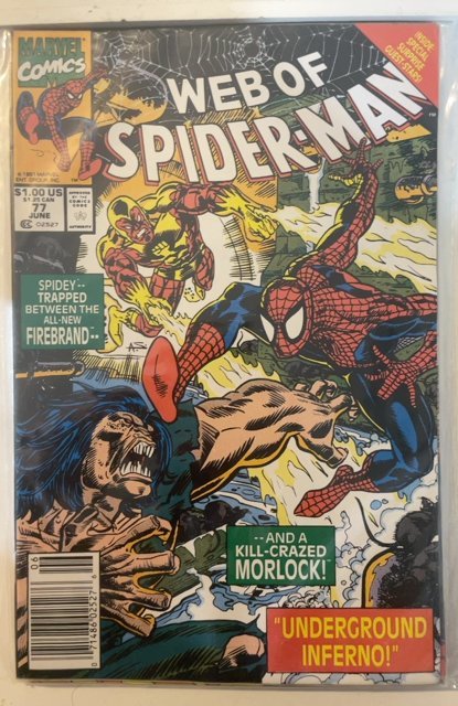 Web of Spider-Man #77 Newsstand Edition (1991)