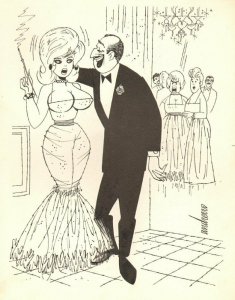 Sexy Babe at Formal Ball - 1963 Humorama art by Felix Andrews