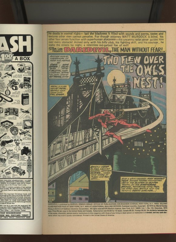 (1974) Daredevil #116: BRONZE AGE! WE COMBINE SHIPPING! (7.5/8.0)