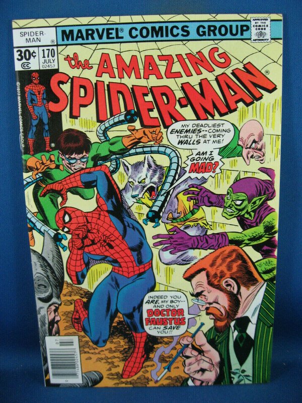 AMAZING SPIDERMAN 170 NM- GREEN GOBLIN 1977