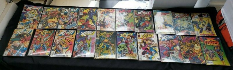 X-FORCE 53PC (VF) ISSUES #-1(flashback), 1-24,30-49 & 52-59, 1991-97