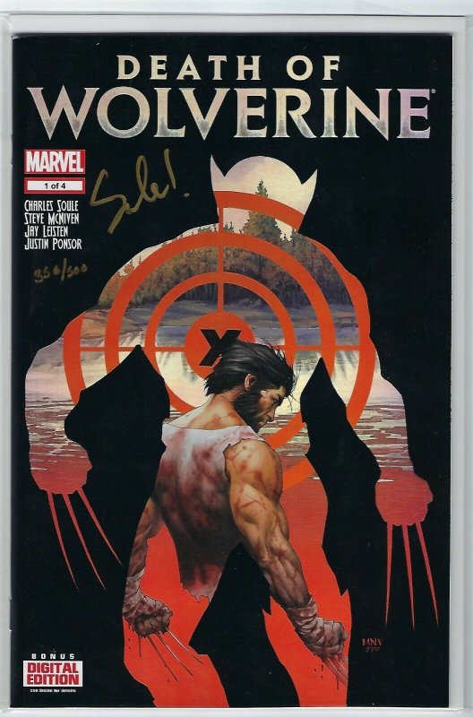 Death of Wolverine # 1 Signed by Charles Soule Dynamic Forces  NM+ COA 356/500