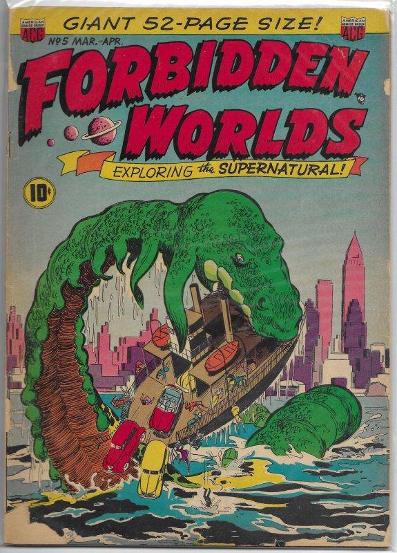 Forbidden Worlds   #  5 FR (1952 ACG) horror, monsters, Circe, Sphinx