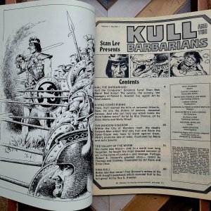KULL & BARBARIANS #1-3 FN+ Marvel 1975 Complete Series ft Red Sonja Solomon Kane
