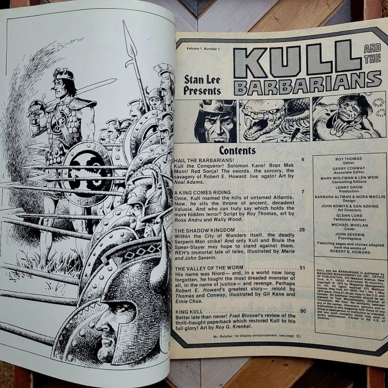 KULL & BARBARIANS #1-3 FN+ Marvel 1975 Complete Series ft Red Sonja Solomon Kane
