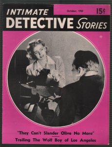 Intimate Detective Stories  10/1942-Nazi Spy-Alan Hynd-violent-pulp thrills-FN