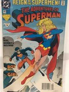 Adventures of Superman #502 Newsstand Edition (1993)