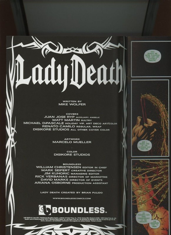 (2012) Lady Death #22: ANGELIC VARIANT ISSUE (LIMITED TO 850)! (9.0/9.2)