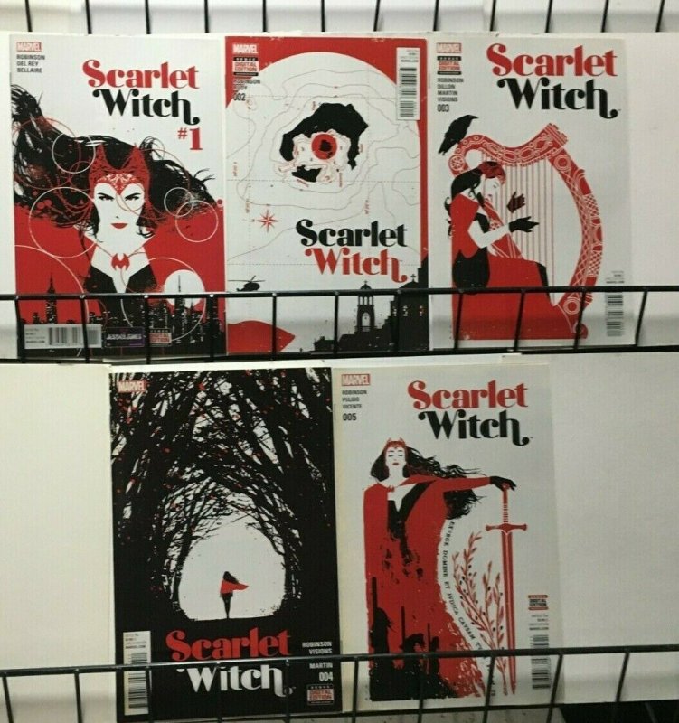 SCARLET WITCH - MARVEL - #1-5 VF+ 2016 ROBINSON DEL REY BELLAIRE