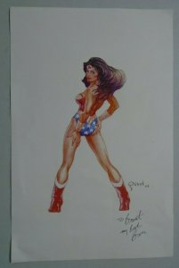 Wonder Woman by Bennett Pisek Commission Art 11x17 (2006)