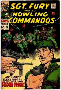 SERGEANT FURY 58 VF+  Sept. 1968