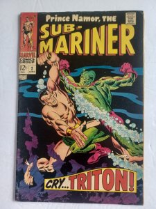 Sub-Mariner #2 - Namor - Triton - 1968 - FN+