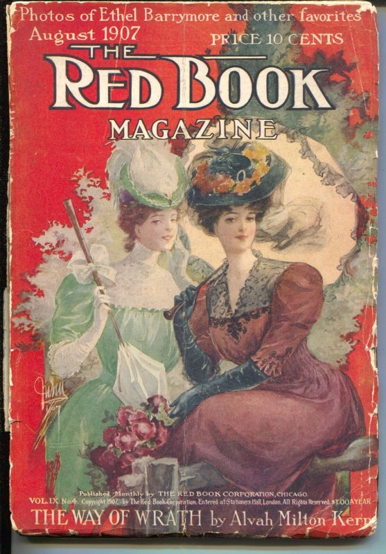 Red Book 8/1907-Good Girl Art-Pendexter-Ethel Barrymore-pulp-VG