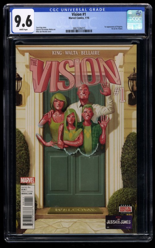 Vision #1 CGC NM+ 9.6 White Pages