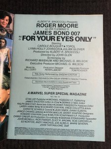 1980 Marvel Super Special #19 FVF 7.0 James Bond 007 For Your Eyes Only