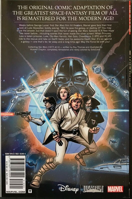 STAR WARS EPISODE IV A NEW HOPE Remastered TPB Collects 1-6 — 2016 Marvel VF+