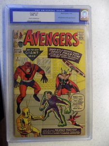 AVENGERS # 2 MARVEL CGC 3.0. HULK THOR IRON MAN ANT MAN