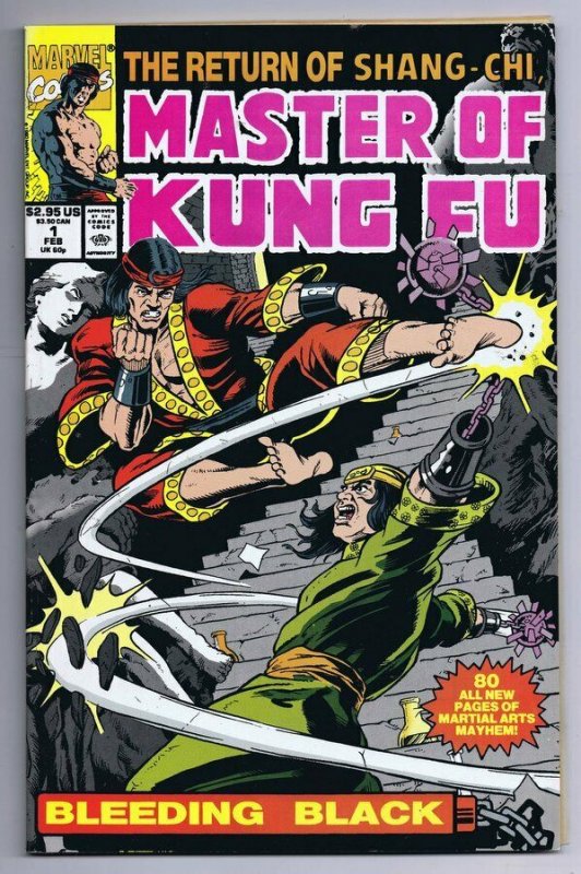 Master of Kung Fu Bleeding Black #1 ORIGINAL Vintage 1991 Marvel Comics  