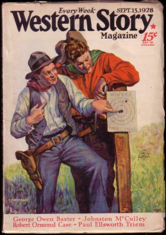 WEATERN STORY 1928 SEPT 15 WITTMACK COVER HIGH GRADE VF